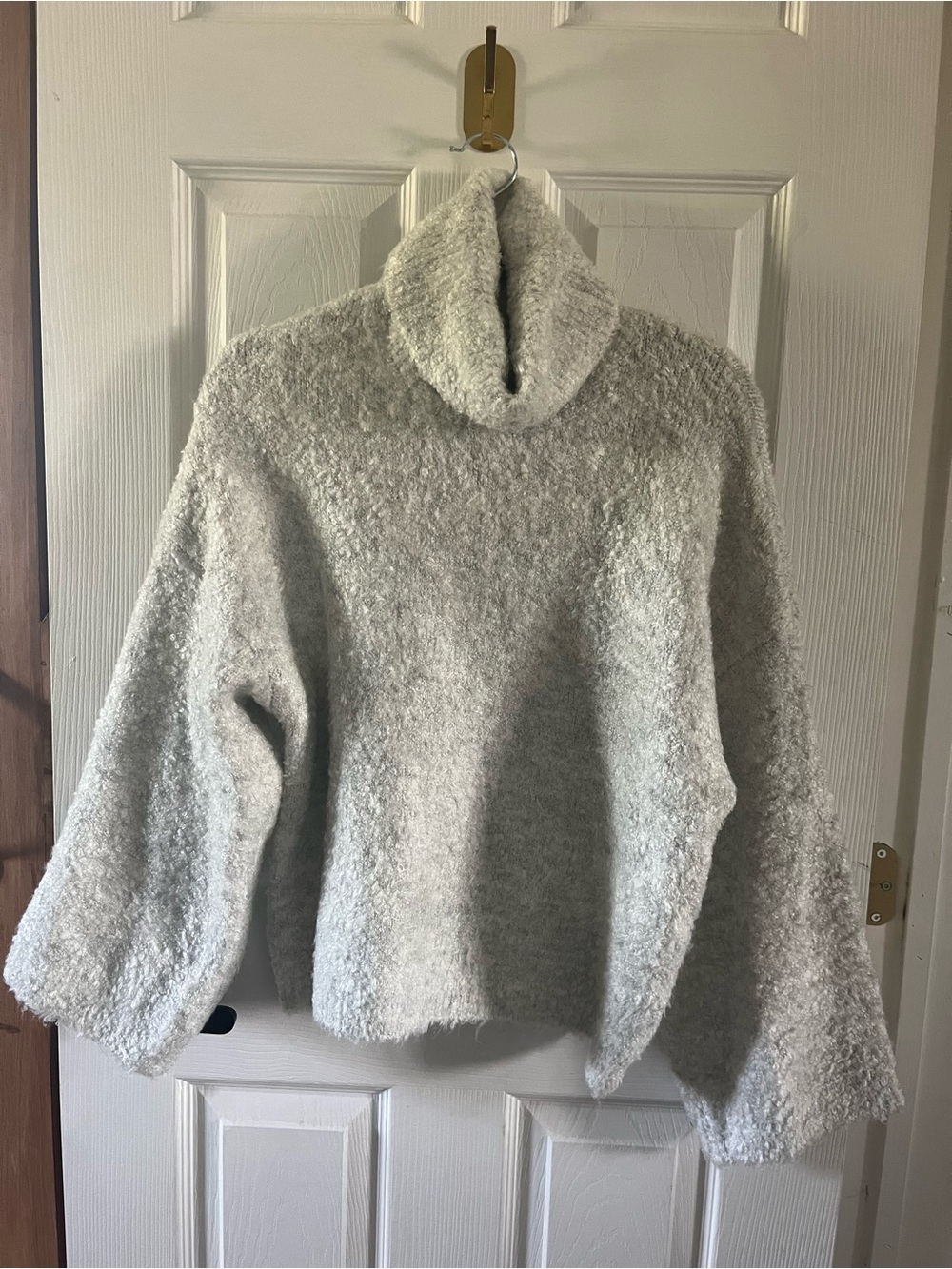 NWOT NA-KD Grey Textured Turtleneck Knit Sweater - Small